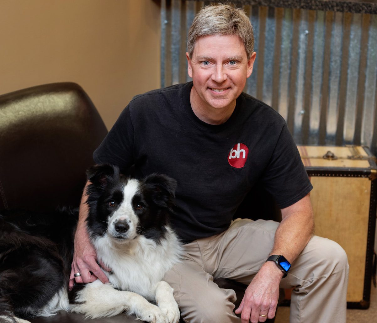 brian-and_his-dog A photo of Brian and his dog